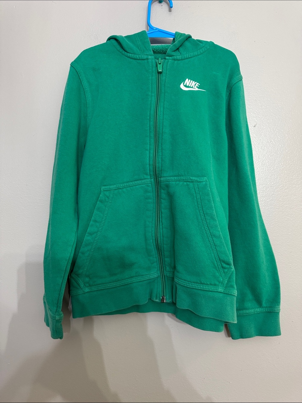 Nike Kids Green Full-Zip Hooded Sweatshirt